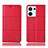 Leather Case Stands Flip Cover Holder H07P for Oppo Reno8 5G Red