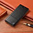 Leather Case Stands Flip Cover Holder H07P for Samsung Galaxy A42 5G Black