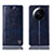 Leather Case Stands Flip Cover Holder H07P for Xiaomi Mi 12 Ultra 5G Blue