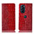 Leather Case Stands Flip Cover Holder H08P for Motorola Moto Edge 30 Pro 5G Red