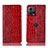 Leather Case Stands Flip Cover Holder H08P for Motorola Moto Edge S30 Pro 5G Red