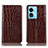 Leather Case Stands Flip Cover Holder H08P for Oppo A78 5G Brown