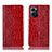 Leather Case Stands Flip Cover Holder H08P for Oppo Reno7 5G Red