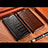 Leather Case Stands Flip Cover Holder H08P for Samsung Galaxy S21 Ultra 5G