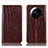 Leather Case Stands Flip Cover Holder H08P for Xiaomi Mi 12 Ultra 5G Brown