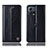 Leather Case Stands Flip Cover Holder H09P for Motorola Moto Edge 30 Fusion 5G Black