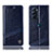 Leather Case Stands Flip Cover Holder H09P for Motorola Moto Edge 30 Pro 5G Blue