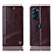 Leather Case Stands Flip Cover Holder H09P for Motorola Moto Edge 30 Pro 5G Brown