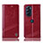 Leather Case Stands Flip Cover Holder H09P for Motorola Moto Edge Plus (2022) 5G Red