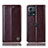 Leather Case Stands Flip Cover Holder H09P for Motorola Moto Edge S30 Pro 5G Brown