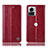 Leather Case Stands Flip Cover Holder H09P for Motorola Moto Edge X30 Pro 5G Red