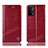 Leather Case Stands Flip Cover Holder H09P for OnePlus Nord N200 5G Red