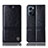 Leather Case Stands Flip Cover Holder H09P for Oppo Reno7 5G Black