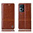 Leather Case Stands Flip Cover Holder H09P for Oppo Reno7 Pro 5G Light Brown