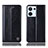 Leather Case Stands Flip Cover Holder H09P for Oppo Reno8 5G Black