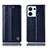 Leather Case Stands Flip Cover Holder H09P for Oppo Reno8 5G Blue