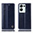Leather Case Stands Flip Cover Holder H09P for Oppo Reno8 Pro 5G Blue