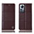 Leather Case Stands Flip Cover Holder H09P for Xiaomi Mi 12S 5G Brown