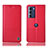Leather Case Stands Flip Cover Holder H10P for Motorola Moto Edge S30 5G Red
