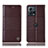 Leather Case Stands Flip Cover Holder H10P for Motorola Moto Edge S30 Pro 5G Brown