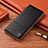 Leather Case Stands Flip Cover Holder H10P for Motorola Moto G30 Black