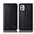 Leather Case Stands Flip Cover Holder H10P for Motorola Moto G32 Black