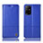 Leather Case Stands Flip Cover Holder H10P for Oppo F19 Pro+ Plus 5G Blue