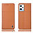 Leather Case Stands Flip Cover Holder H10P for Oppo K10X 5G Orange