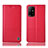 Leather Case Stands Flip Cover Holder H10P for Oppo Reno5 Z 5G Red