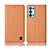 Leather Case Stands Flip Cover Holder H10P for Oppo Reno6 Pro 5G Orange