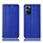 Leather Case Stands Flip Cover Holder H10P for Oppo Reno7 5G Blue