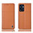 Leather Case Stands Flip Cover Holder H10P for Oppo Reno7 SE 5G Orange