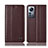 Leather Case Stands Flip Cover Holder H10P for Xiaomi Mi 12S Pro 5G Brown