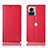 Leather Case Stands Flip Cover Holder H11P for Motorola Moto Edge 30 Ultra 5G Red
