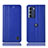 Leather Case Stands Flip Cover Holder H11P for Motorola Moto Edge S30 5G Blue