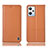 Leather Case Stands Flip Cover Holder H11P for Oppo K10X 5G Orange