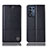 Leather Case Stands Flip Cover Holder H11P for Oppo K9S 5G Black