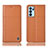 Leather Case Stands Flip Cover Holder H11P for Oppo Reno6 Pro 5G India Orange