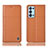 Leather Case Stands Flip Cover Holder H11P for Oppo Reno6 Pro 5G Orange