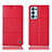Leather Case Stands Flip Cover Holder H11P for Oppo Reno6 Pro+ Plus 5G Red