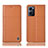 Leather Case Stands Flip Cover Holder H11P for Oppo Reno7 5G Orange