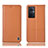 Leather Case Stands Flip Cover Holder H11P for Oppo Reno7 Lite 5G Orange