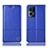 Leather Case Stands Flip Cover Holder H11P for Oppo Reno7 Pro 5G Blue