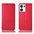 Leather Case Stands Flip Cover Holder H11P for Oppo Reno8 5G Red