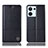 Leather Case Stands Flip Cover Holder H11P for Oppo Reno9 5G Black