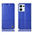 Leather Case Stands Flip Cover Holder H11P for Oppo Reno9 5G Blue
