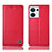 Leather Case Stands Flip Cover Holder H11P for Oppo Reno9 5G Red