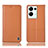 Leather Case Stands Flip Cover Holder H11P for Oppo Reno9 Pro+ Plus 5G Orange