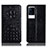 Leather Case Stands Flip Cover Holder H11P for Vivo iQOO 8 5G Black