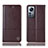 Leather Case Stands Flip Cover Holder H11P for Xiaomi Mi 12 Lite 5G Brown